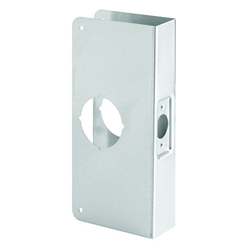 Prime-Line MP9551 Stainless Steel Single Bore Hole Lock and Door Reinforcement Plate for 1-3/4 in. Thick Doors, Stainless Steel Finish (Single Pack) - color: Stainless Steel