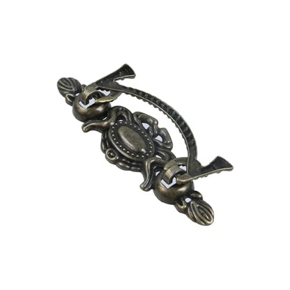 Geesatis 6Pcs Retro Style Pull Handles Knob Zinc Alloy Antique Cabinet Pulls Vintage Antique Cabinet Knobs - style: K