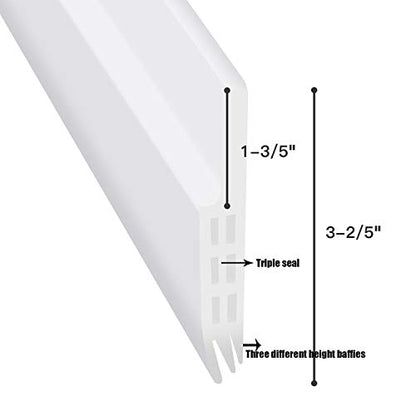 Camel Home Door Draft Stopper - Self Adhesive Door Seal, Soundproof, Weatherproof, 2" W x 39" L (2 Pack White) - color: White 2