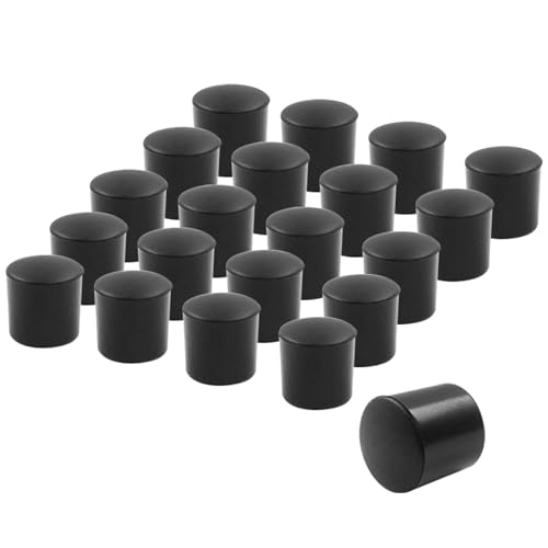 Luomorgo 24Pcs Door Stop Rubber Tip Replacement, Door Stopper Rubber Tip, Black Door Stop Rubber End Cap Universal for Door Stop Bumper Tips Wall & Floor Protection - color: Black