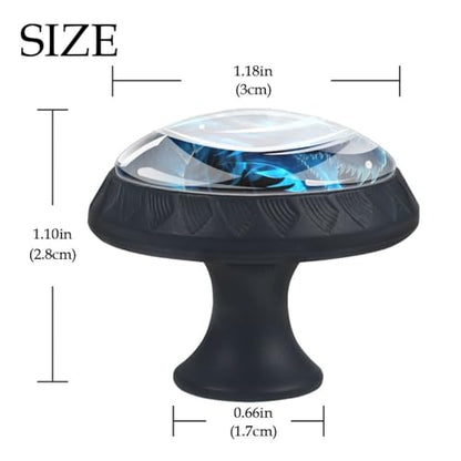 Drawer Knobs, Black Cabinet Knobs for Dresser Kitchen Cupboard, Dragon, Set of 4 Round Drawer Pulls with Screws - color: multi162