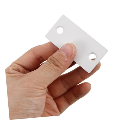 OSALADI Door Repair Plate 2.24X1.10 Inch Door Hole Repair Gasket with 4 Screws Cabinet Hinge Plate Deadbolt Cover Door Edge Hole Filler for Home Office Door Strike