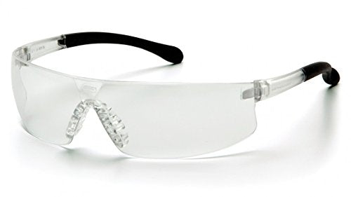 Pyramex Provoq Safety Eyewear Blue Mirror Lens Black Temples - color: Clear Anti-fog Lens/ Black Frame