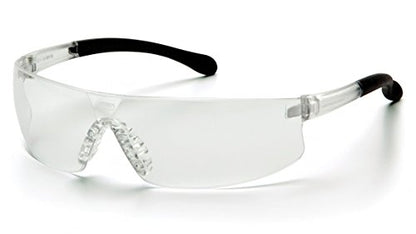 Pyramex Provoq Safety Eyewear Blue Mirror Lens Black Temples - color: Clear Anti-fog Lens/ Black Frame