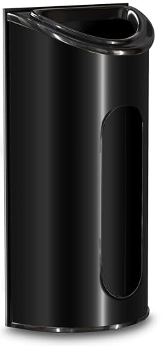 Utopia Kitchen Grocery Plastic Bag Holder and Dispenser Medium, Easy Wall Mount Bag Saver, Stainless Steel, Black - color: Black, size: Medium (Pack of 1)