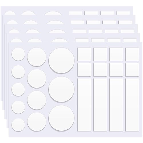 JANYUN Double Sided Tape for Walls, Removable Sticky Dots Picture Hanging Strips Adhesive Heavy Duty Clear Museum Putty for Crafts No Trace Sticky Tack Water Proof Mounting Tape - size: 0.98"+1.38"+1.77" Round