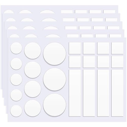 JANYUN Double Sided Tape for Walls, Removable Sticky Dots Picture Hanging Strips Adhesive Heavy Duty Clear Museum Putty for Crafts No Trace Sticky Tack Water Proof Mounting Tape - size: 0.98"+1.38"+1.77" Round