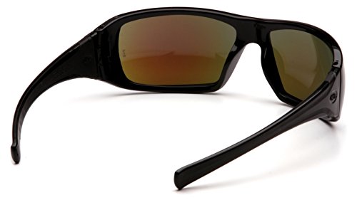 Pyramex Goliath Safety Eyewear Black Frame Clear Anti Fog Lens - color: Black Frame/Ice Blue Mirror Lens