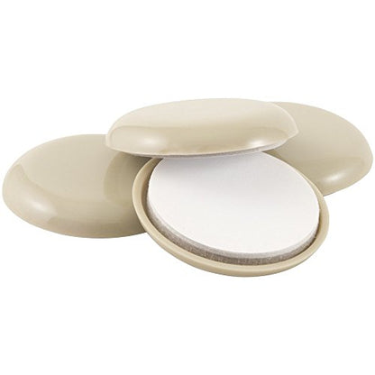 Super Sliders Self-Stick Furniture 1" Round Sliders for Carpeted Surfaces (4 Piece), Beige, 1", 4 Pack (4700195N) - color: Beige, size: 1", 4 Pack