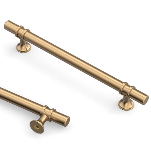 Asidrama 10 Pack 6.3 Inch(160mm) Champagne Bronze Kitchen Cabinet Handles, Cabinet Pulls Kitchen Cabinet Hardware Cupboard Handles Drawer Pulls - color: Champagne Bronze, size: 6.3" Hole Center, style: 10 Pack
