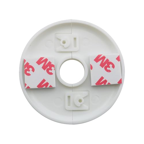 3PCS 17mm Self Adhesive Split Wall Flange Plastic ABS Round Hole Pipe TV Cable Pipe Decorative Cover Plate Kitchen Bathroom Concealment Ring White