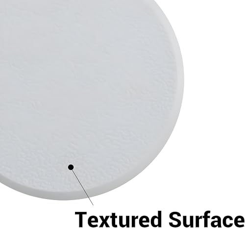 Large Door Stoppers for Wall (4 Pack) – 3.25" White Plastic Wall Protectors with Strong Adhesive – Shock Absorbent & Quiet – Stops Damage from Door Knobs – Stick-On, No Tools Needed