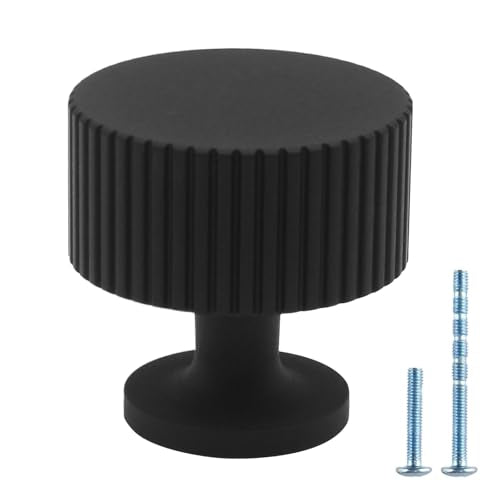6 Pack Black Cabinet Knobs, Matte Black Drawer Knobs for Kitchen, Bathroom & Cupboard - color: Black