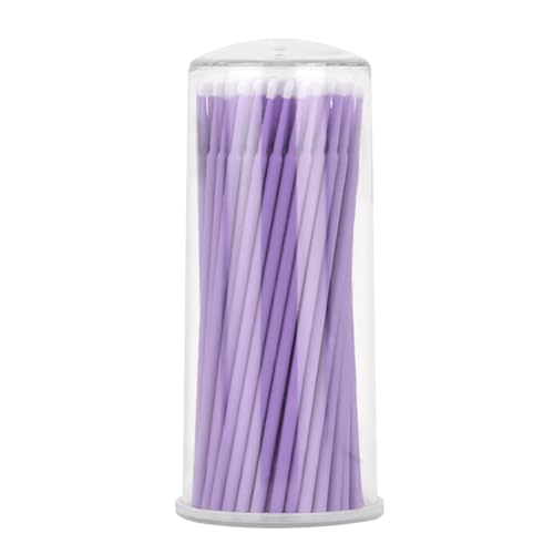 100Pack 1.5mm Touch Up Paint Brushes, Repair Paint Brushes, Disposable Cotton Swabs Micro Applicators for Car Paint Chip Repair Automotive Scratch (Light Purple)