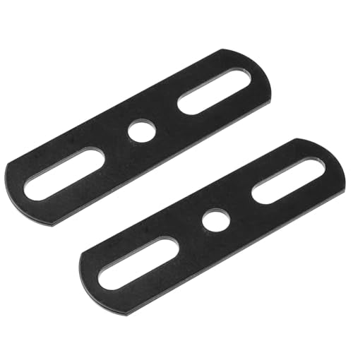 Metal Mending Plate Steel Bed Frame Maintenance Kit with Bolts for Repairing Fixed Bed Frame Center Leg Plank Reinforcement Straight Auxiliary Assembly Parts 2 Set
