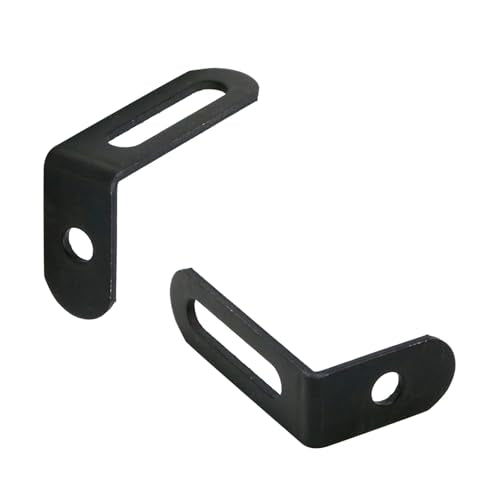 KUMGROT 20 Pcs Heavy Duty Iron Shelf Brackets Black Coated Corner L Bracket for Desk Drawer Cabinet, 1.5" x 0.94" x 0.47" - size: 38mm-20 Pcs, style: L-shaped Brackets