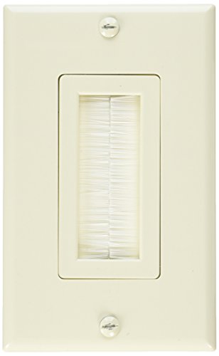 Vanco 120815X Decor Style Brush Bulk Cable Wall Plates, Almond (VAN-120815X)