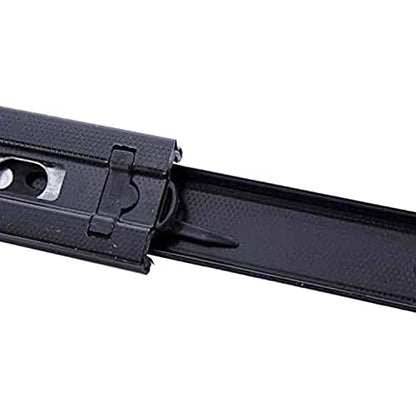 Drawer Slides 12 Inch Ball Bearing Full Extension 3 Section Slide Track Mounting Drawer Runners Slider for Cabinet Home Furniture, 2 Pack (Black 12 Inch) - size: 12 Inch