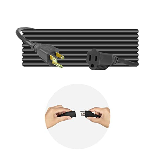 Outdoor Extension Cord/Wire Power Cable, Indoor/Outdoor, Single Outlet, UL Listed (10 ft, Black) - size: 10 ft