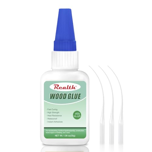 Wood Glue 30g, Super Glue for Wood Furniture Repair, Waterproof Clear Adhesive for Woodworking, Crafts DIY, Baseboard, Cabinets, Door, Indoor & Outdoor, with Anti-Clog Cap - size: 30g, style: Wood Glue