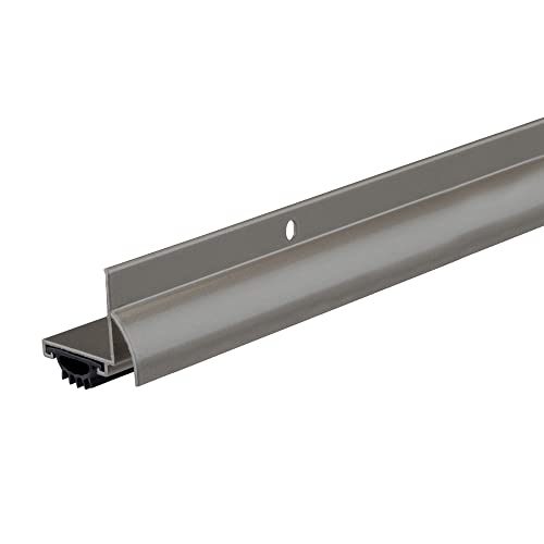 M-D Building Products 48998 36 in. Satin Nickel Aluminum L-Shape Screw-on Under Door Seal - color: Satin Nickel