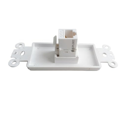 1 Port CAT6 Ethernet Wall Plate Insert - CAT 6 RJ45 Jack Insert Cover Plate for Midsize/Oversize Decorator Wallplate - White - style: 1CAT6Insert