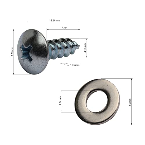 2 Pack Rok Hardware Cabinet Door Restraint Limit Kit, Door Stays, Reduces Restricts Opening Angle, Zinc Finish, Screws and Washers Included, R0006