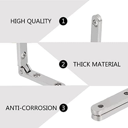 10 Pcs 90 Degree Hinges Wooden Box Gift Wine Jewellery Box Chest Case Hinge Cabinet Hardware with Screws (Silver) - color: Silver