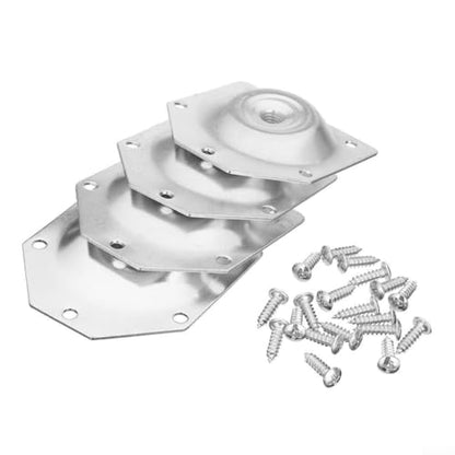 FABULETTA Angled Leg Bracket, Galvanized Iron Furniture Foot Plate with Screws, for 3-4cm Solid Wood Table Chair Bedside Cabinet Assembly Repair Kit
