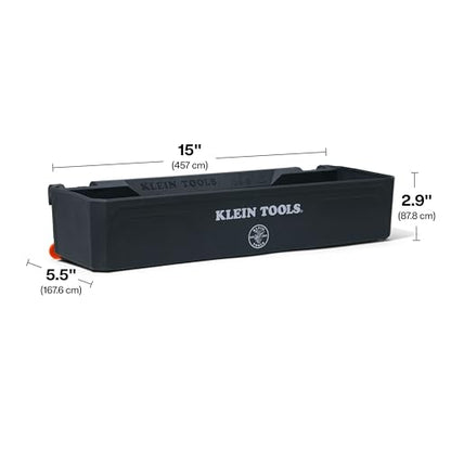 KLEIN TOOLS BC701SL Tray Module Rail System Attachment, 25-Pound Load Rating, Catch All Tray, Weather-Resistant Modular Storage for Man Lifts, Scissor Lifts, and Elevated Work Platforms - size: Catch All Tray