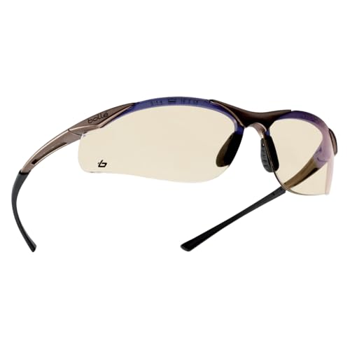 Bollé Safety 40047, Contour Safety Glasses, anti-scratch, grey black frame, ESP Lenses