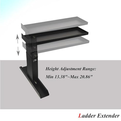 Heavy Duty Ladder Extender Pro & Stabilizer Adjustable Height 9.53" - 19", Compatible with Single & Extension Ladders Stair Ladder Leveler with Anti-Slip, Ideal for Home