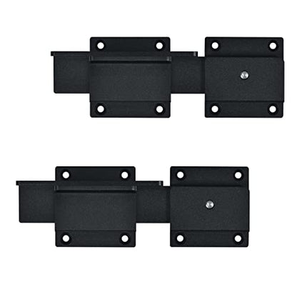 Flip Gate Latch Lock with Padlock Hole 2Pack, 3.5mm Heavy Duty Aluminum Alloy Adjustable Door Latch for Sliding Swing Open Gate, Outdoor, Wooden Fence, Barn, Shed, Garage, Yard - size: 2 Pack