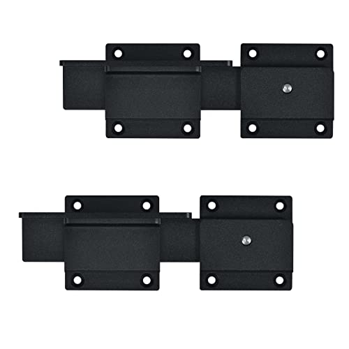 Flip Gate Latch Lock with Padlock Hole 2Pack, 3.5mm Heavy Duty Aluminum Alloy Adjustable Door Latch for Sliding Swing Open Gate, Outdoor, Wooden Fence, Barn, Shed, Garage, Yard - size: 2 Pack