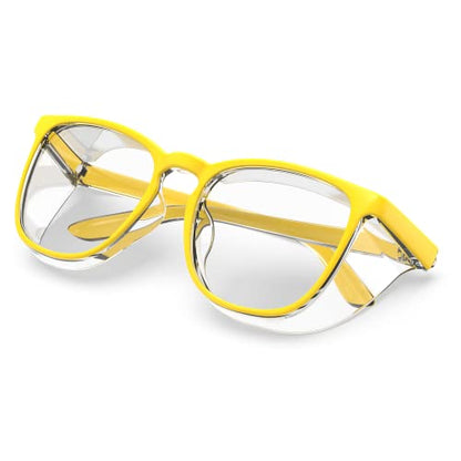 Stylish Safety Glasses, Clear Anti-Fog Anti-Scratch Protective Glasses For Men And Women - color: Lemon Yellow