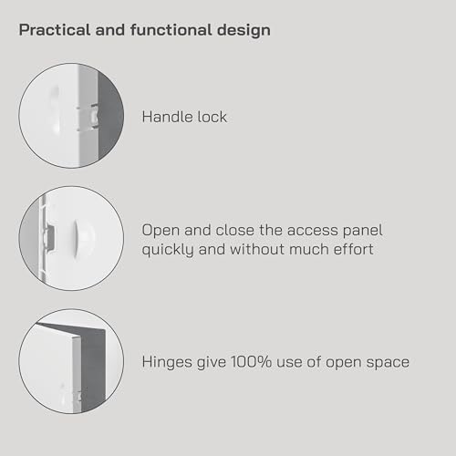 Vent Systems Access Panel for Drywall 10 x 14 Inch - Wall Hole Cover Plate - Metal Access Door with Handle - Plumbing Access Panel for Drywall - Service Shaft Crawl Space Door - Wall Access Panel - size: 10'' X 14''