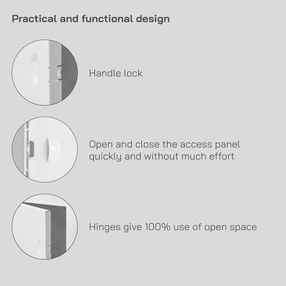 Vent Systems Access Panel for Drywall 10 x 14 Inch - Wall Hole Cover Plate - Metal Access Door with Handle - Plumbing Access Panel for Drywall - Service Shaft Crawl Space Door - Wall Access Panel - size: 10'' X 14''