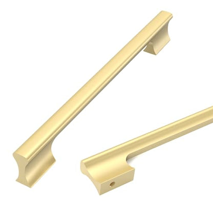 Asidrama 10 Pack 7.5 Inch(192mm) Brushed Gold Kitchen Cabinet Handles, Cabinet Pulls Kitchen Cabinet Hardware Cupboard Handles Drawer Pulls - color: Brushed Gold, size: 7.5" Hole Center(192mm), style: 10 Pack