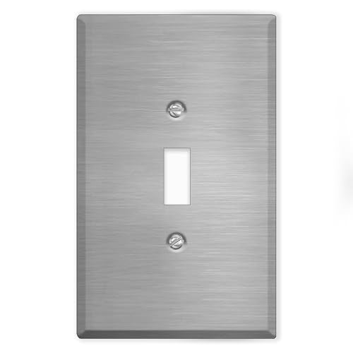 1-Gang Oversized Toggle Switch Stainless Steel Wall Plates – 5.5" x 3.5" Decorative Covers for Outlets, Switches, and Rotary Dimmers | 1-Gang Oversized Toggle Switch Faceplate - color: Toggle Switch, size: 1 Gang