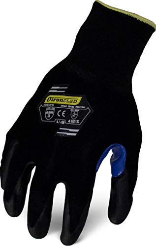 Ironclad Command Touchscreen Knit Foam Nitrile Glove; Touchscreen Infused Palm, Foam Nitrile Palm Coating, Sized XS, S, M, L, XL, XXL - size: Large
