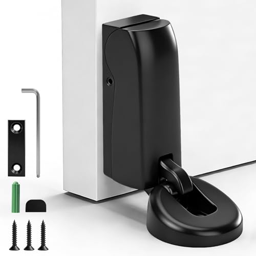 Hydraulic Silent Door Stopper – Heavy Duty Wall Protector with Soft-Close Buffer, Floor Mounted Door Stop for Home, Office & Hotel - color: Silent Door Stopper