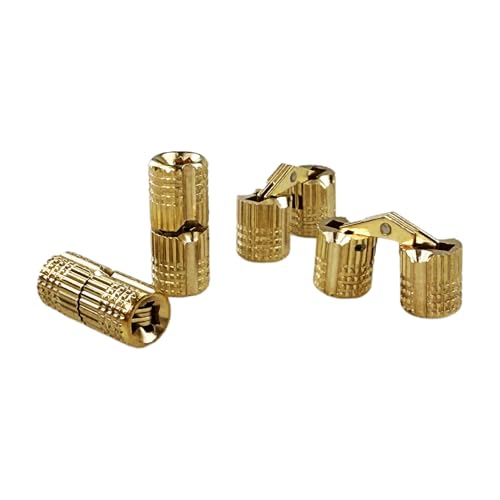 10Pcs Brass Barrel Hinges, Invisible Cabinet Furniture Hinges with 180 Degree Opening Angle, Hidden Box Hinges for DIY Jewelry Box Hand Craft (M8x18mm) - color: M8x18mm
