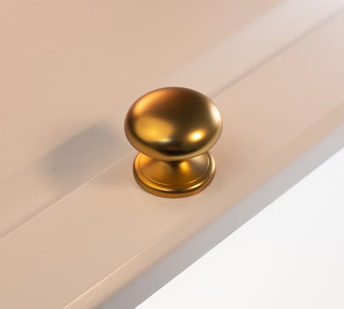 trust4care 4-Pack Large Champagne Gold Large Bifold Closet Door Knobs with Wide Base, Round Satin Warm Gold Wardrobe Folding Kitchen Cabinet Knobs, 1-1/2 Inch Dresser Drawer Pulls Handles - color: Champagne Gold, size: Set of 4