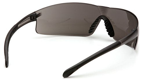 Pyramex Provoq Safety Eyewear Blue Mirror Lens Black Temples - color: Gray Lens/ Black Frame