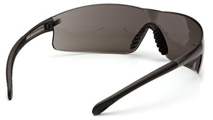 Pyramex Provoq Safety Eyewear Blue Mirror Lens Black Temples - color: Gray Lens/ Black Frame
