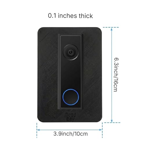 Non Adhesive Wall Panel Mounting Seat, Covering Damage, Holes, And Scratches On Doorbells,Black