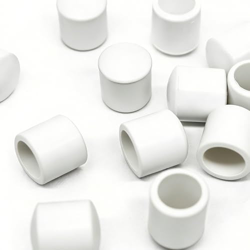 20 Pack Door Stopper Rubber Tip Replacement, Universal Stop Caps for Wall Door Protection (20, White) - color: White