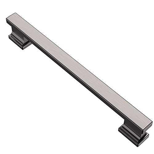 Alzassbg 10 Pack Brushed Black Nickel Cabinet Pulls, 6-1/4 Inch(160mm) Hole Centers Kitchen Cabinet Handles for Cabinets and Drawers AL3061BBN - color: Brushed Black Nickel, size: 6-1/4" Hole Center