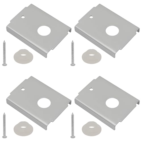 4 Pcs N7192 Bi-Fold Door Repair Bracket Kit, Stainless Steel Bifold Door Hardware Kit Fit for 1-3/8 Inch Thick Closet & Cabinet Doors - color: 4Pcs