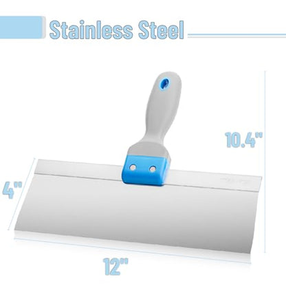 Bates- Taping Knife, 12 Inch, Stainless Steel Drywall Taping Knife - size: 12 Inch